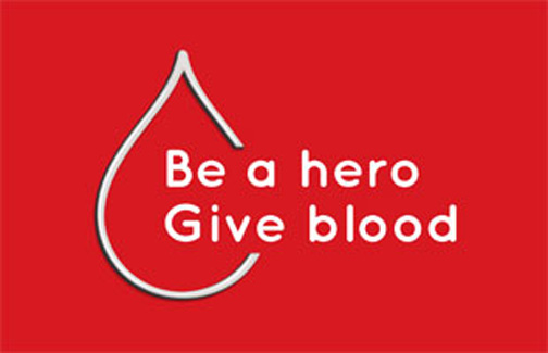 Blood types information graphic